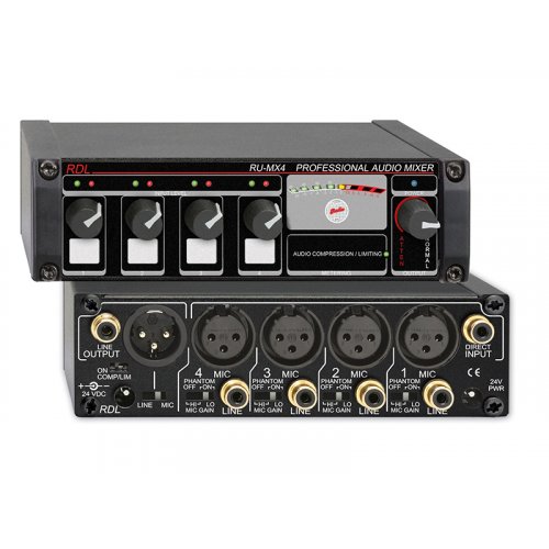 RDL RU-MX4 4-Channel Microphone/Line Mixer