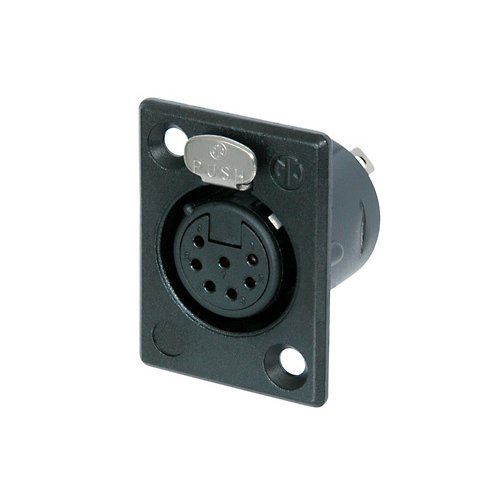 Neutrik NC7FP-1 7-Pin XLR Female P-Type Panel Mount (Black)