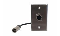 AVShop Single Gang 1x Wall Plate w/ XLR Female to Male Panel Mount Cable