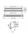 AVShop 1U Angled Rack Panel w/ 12 x D Cutout (Reversible)