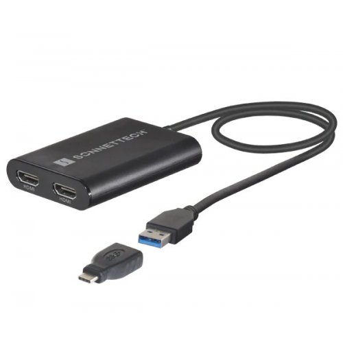 Sonnet DisplayLink Dual HDMI Adapter for Mac, Windows, and Chromebook