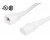 IEC to IEC Power Cable 14AWG - White - 1 Foot