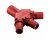 Hubbell HBLM3FR Cam Lock 3 Way Splitter 16 Series 400A - Red