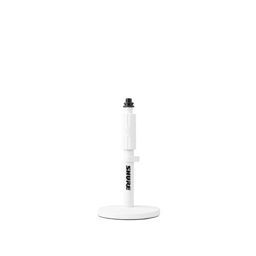 Shure Desktop Mic Stand with 6in Round Base - White
