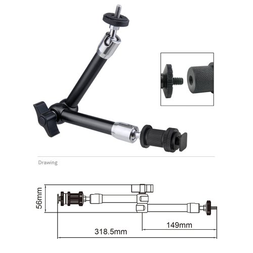 Kupo Vision Arm w/ Removable Shoe (10in)