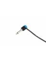 Cable Techniques Low-Profile Right Angle 1/4in TS w/Standard Cap - Blue