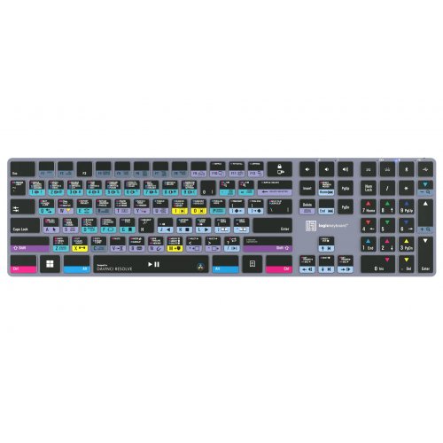 Logickeyboard DaVinci Resolve TITAN Wireless Backlit Keyboard - PC