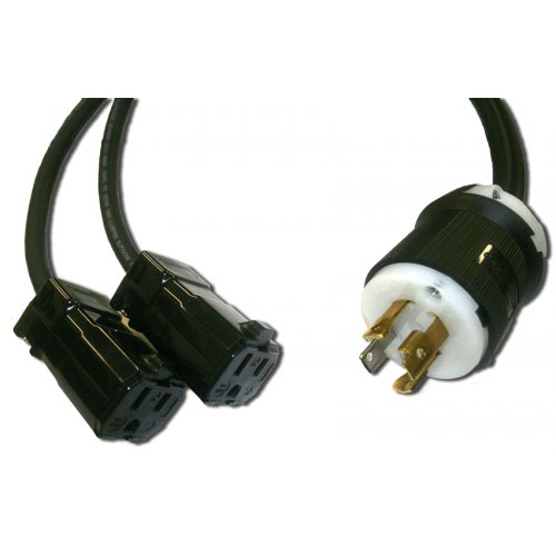 AVShop.ca Generator Power Cord (220v to 2 x 110v) Twist to Edison