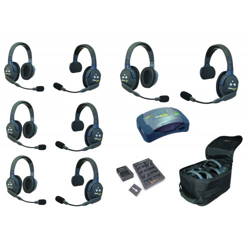 Eartec Ultralite HUB844 8-User Comm System Double + Single