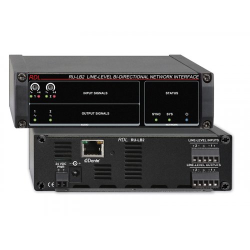 RDL RU-LB2 Line-Level Bi-Directional Dante Interface