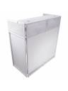 ProX VISTA DJ Booth Facade Table Station w/ Scrim Kit and Travel Bag - White