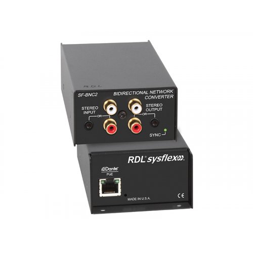 RDL SF-BNC2 Bidirectional Stereo Audio Dante Interface