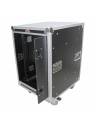 ProX 12U 24in Vertical Rack Shock Mount Case w/ Sliding Slam Doors, Wheels