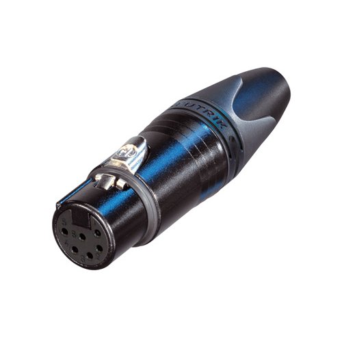 Neutrik NC6FXX-B 6 Pin XLR Female Connector - Black
