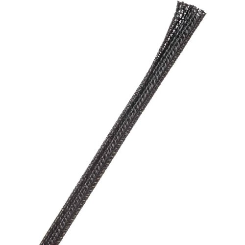 TechFlex Flexo F6 Self-Wrapping Braided Sleeving (Black) - 100ft - 1/4in