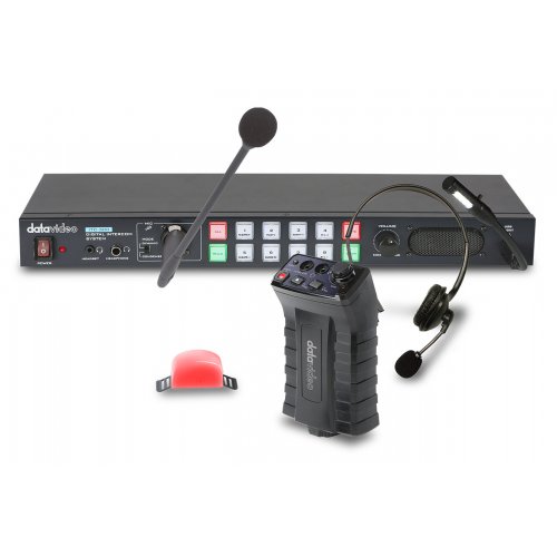Datavideo ITC-300 Digital Intercom System (4x Belt Packs & Headsets)