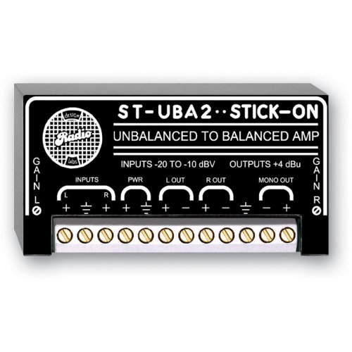 RDL ST-UBA2 Unbalanced to Balanced Amplifier - 2 channel