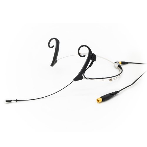 THOR SHADOW SH20 Dual Ear Headworn Mic w/MicroDot Cable - Black, 3.5mm Adaptor