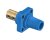 Hubbell HBLFRBL 400A Cam Lock Female Panel Mount Set Screw - Blue