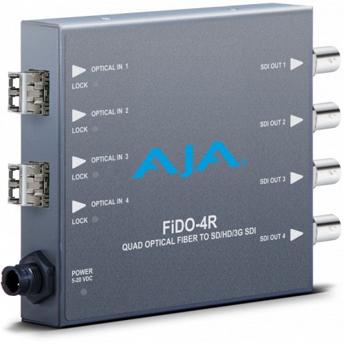AJA FiDO-4R-MM 4-Channel Multi-Mode LC Fiber to 3G-SDI Receiver