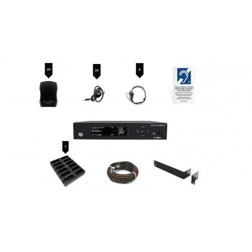 Williams AV FM+ 557-24 PRO System | 24 Receivers & Install Accessories