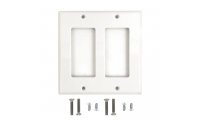 AVShop Decora Double Gang Wall Plate - White