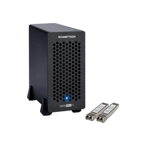 Sonnet Twin25G Thunderbolt 5 Dual-Port 25GbE Adapter w/ SFP28 Transceivers