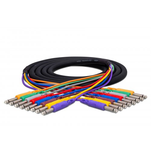 Hosa 1/4in TS to 1/4in TS 8-Channel Snake - 3 Meter