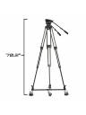 E-Image EG20A2D E-Image 2-Stage Aluminum Tripod & Dolly Kit