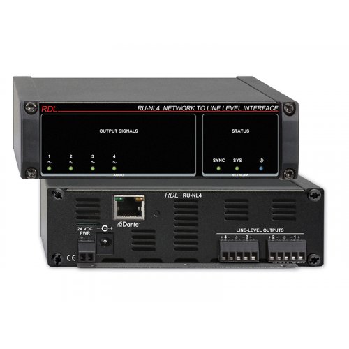 RDL RU-NL4 Dante to Line Level Interface