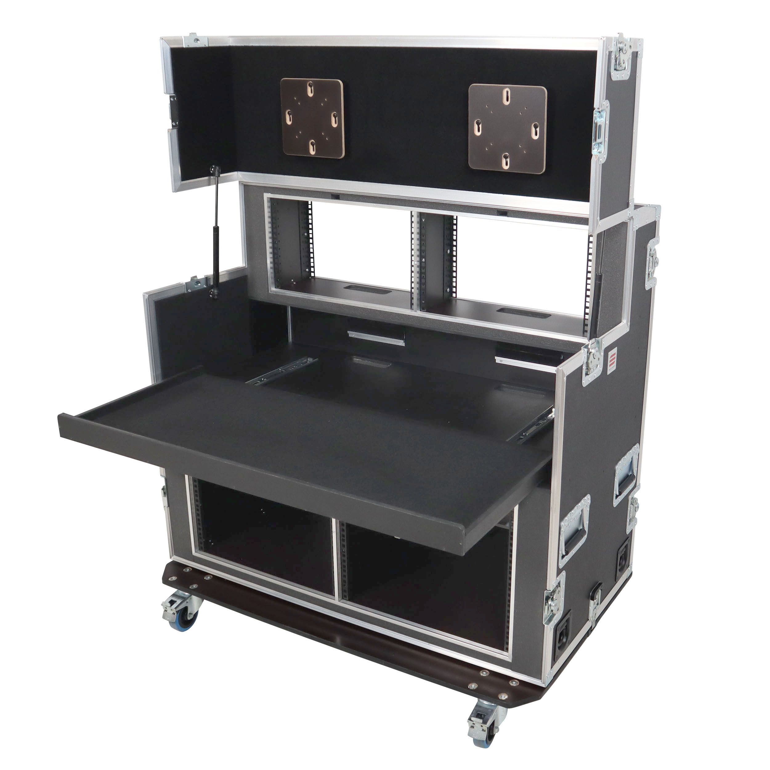 ProX Video Controller Station Case 2x 24in Monitors + rack 9U + 6U by ...