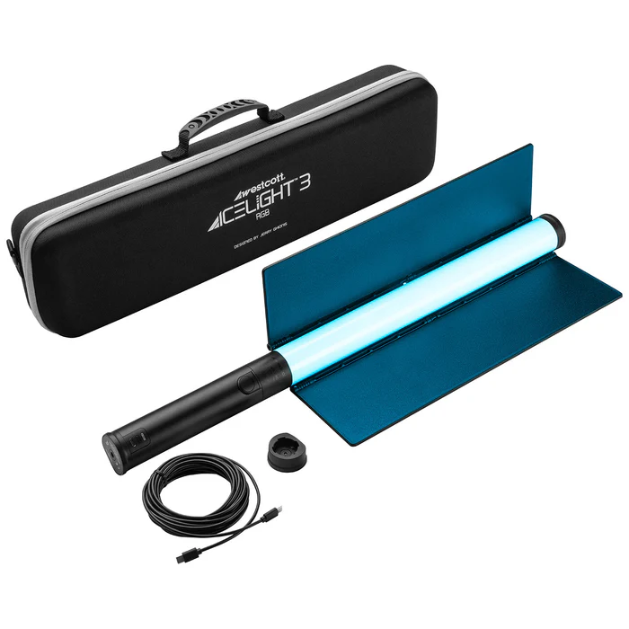 Wescott Ice Light 3 RGBWW LED Kit with Battery Grip & Barndoors