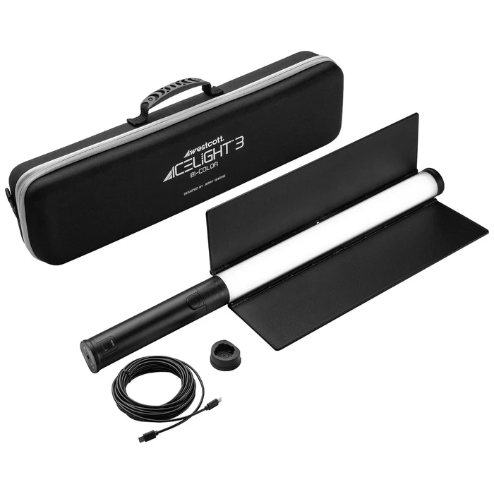 Wescott Ice Light 3 Bi-Color LED Kit with Battery Grip & Barndoors