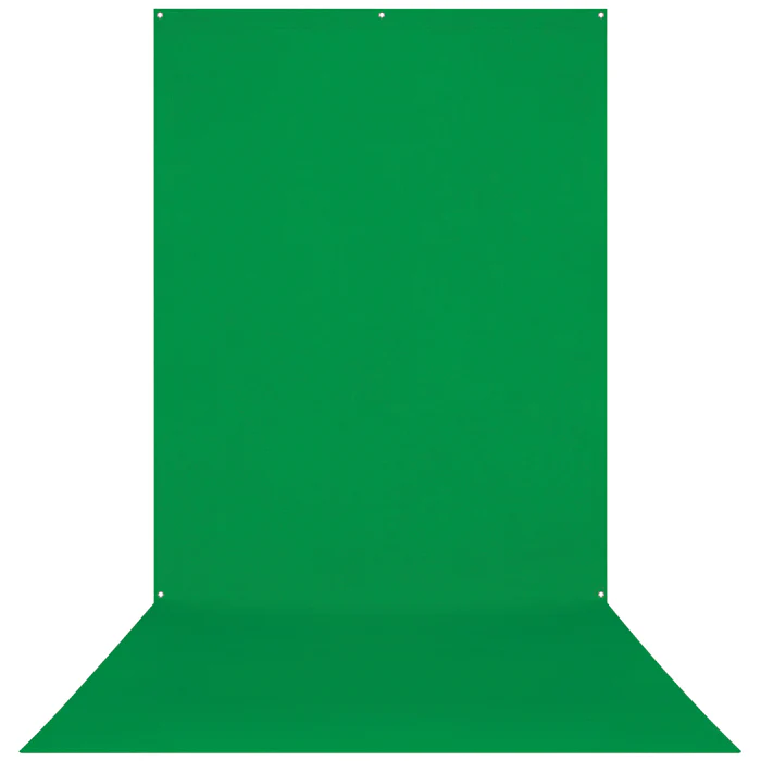 Wescott X-Drop Wrinkle-Resistant Backdrop - Chroma-Key Green Sweep (5' x 12')