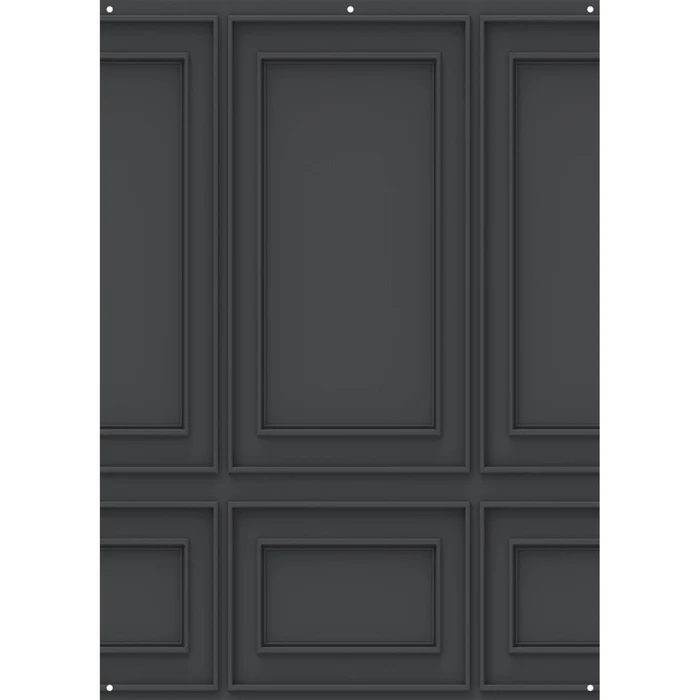 Wescott X-Drop Lightweight Canvas Backdrop - Dark Wall Molding (5' x 7')