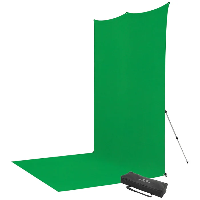 Westcott X-Drop Pro Wrinkle-Resistant Backdrop Kit - Chroma-Key Green Screen Swe